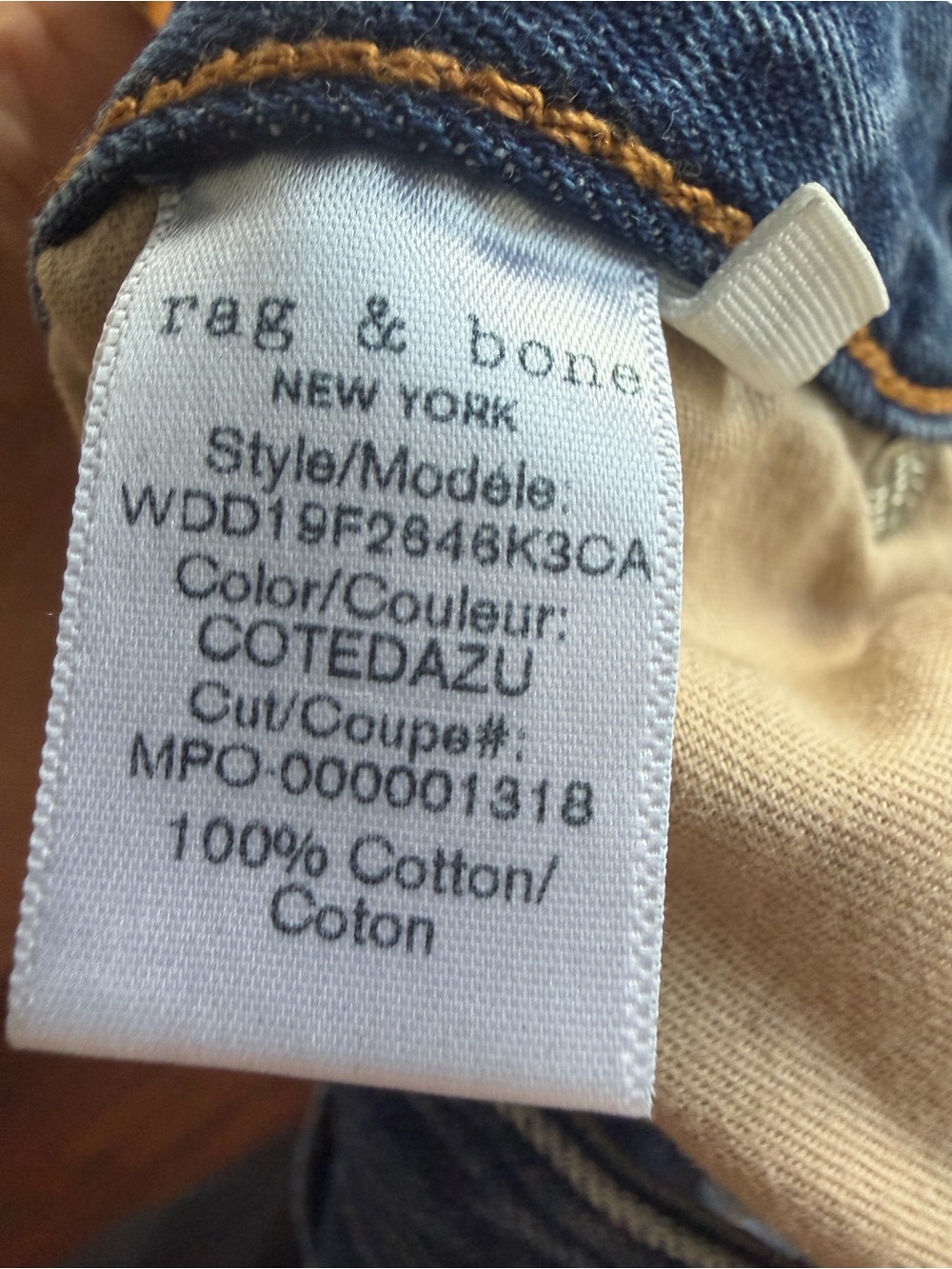 rag & bone Classic Wide-Leg Denim Jeans in Blue - Picture 6 of 11